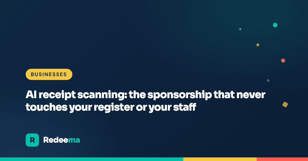 AI receipt scanning: the sponsorship that never touches your register or your staff