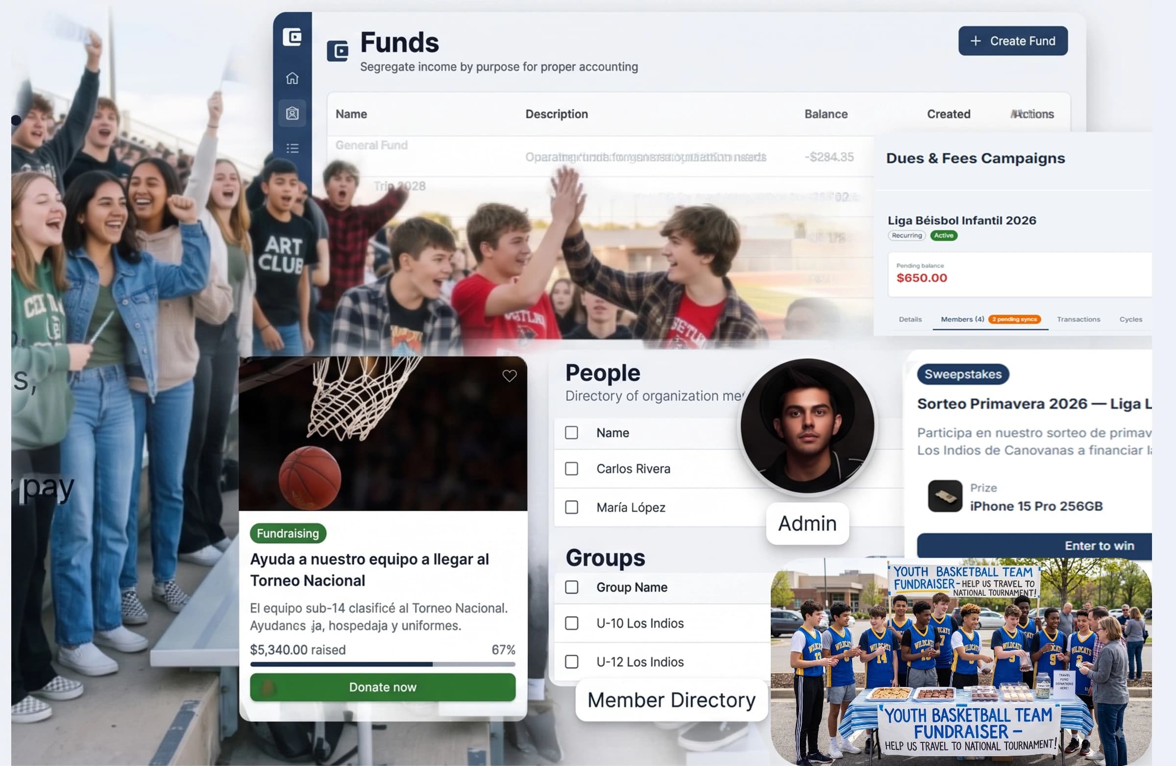 The Redeema dashboard — campaigns, dues, and totals in one place